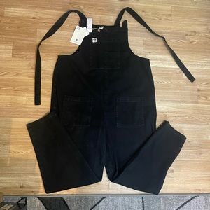 Lucy and Yak Black Washed Dungarees